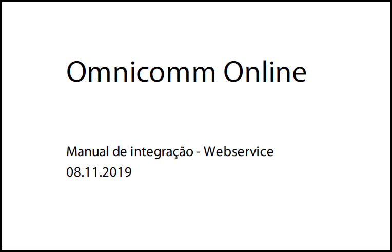 OMNICOMM Online Manual de integração - Webservice