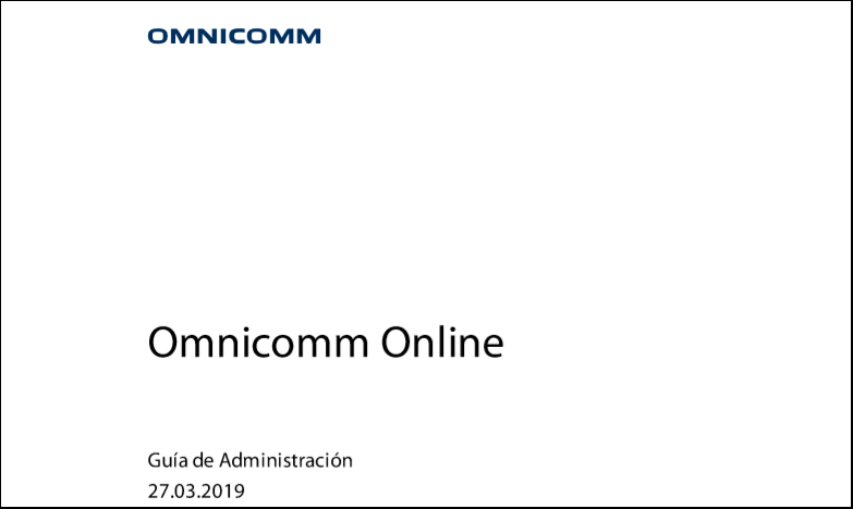 OMNICOMM ONLINE Guía de Administración