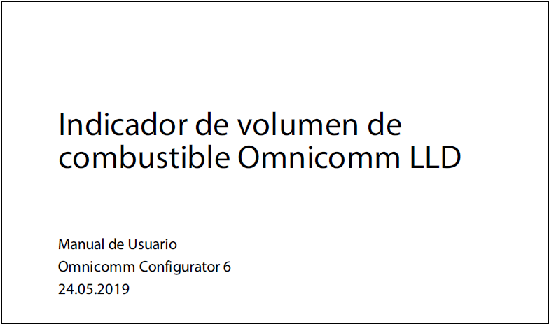 Indicador de volumen de combustible OMNICOMM LLD