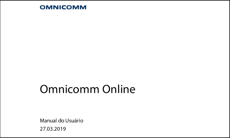OMNICOMM ONLINE Manual do Usuário