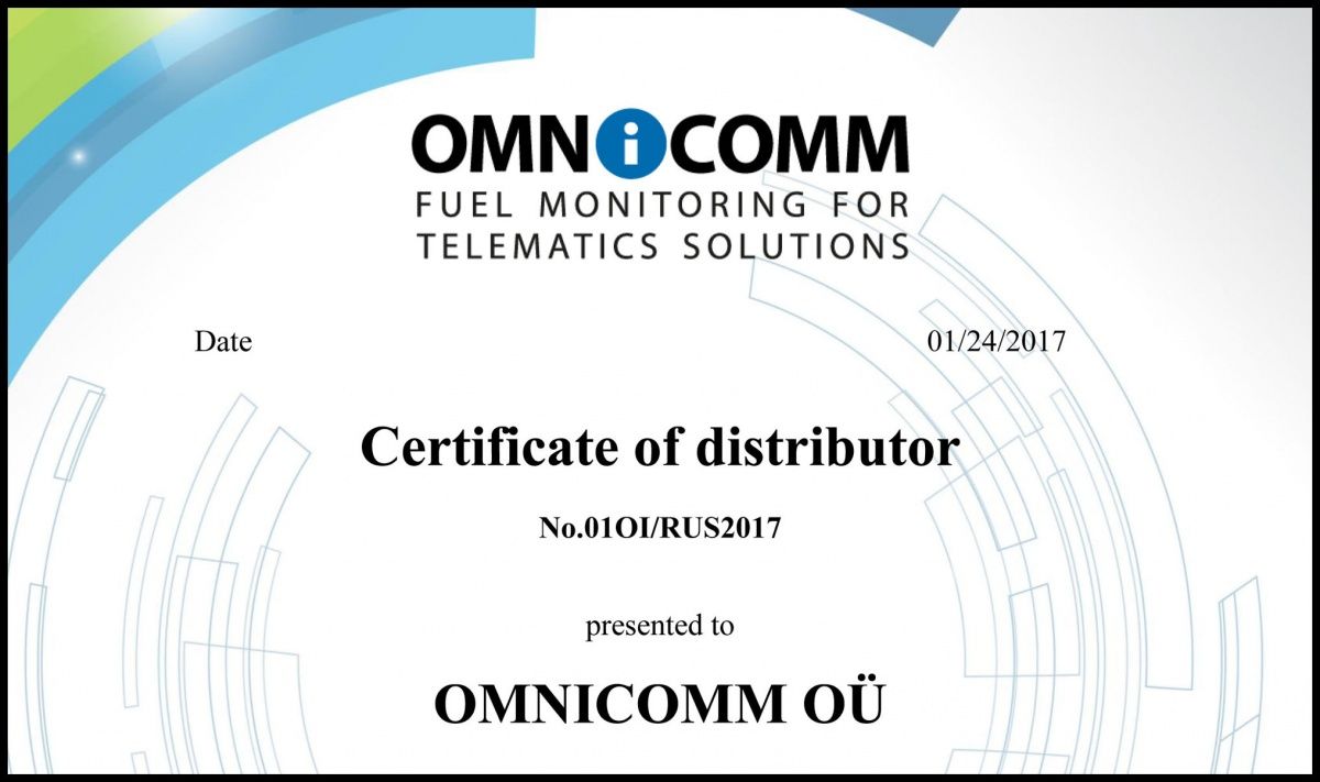 Certificate of Distributor