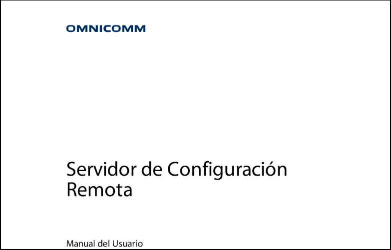 Omnicomm Servidor de Configuración Remota Manual de Usuario