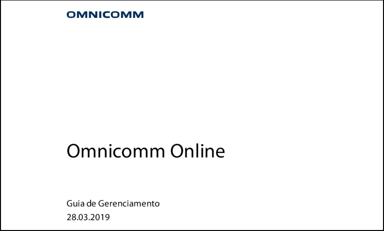 OMNICOMM ONLINE Guia de Gerenciamento