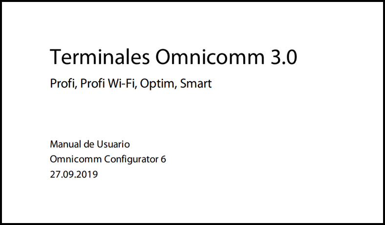 OMNICOMM Terminales 3.0 Manual de Usuario